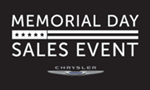 Memorial Day Sales on Chrysler Vehicles at Kindle Chrysler Jeep Dodge in Cape May Court House NJ