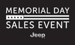 Memorial Day Sales on Jeep Vehicles at Kindle Chrysler Jeep Dodge in Cape May Court House NJ