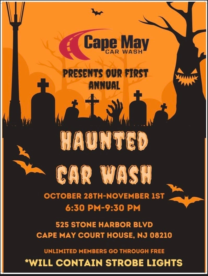 Haunted car wash flyer