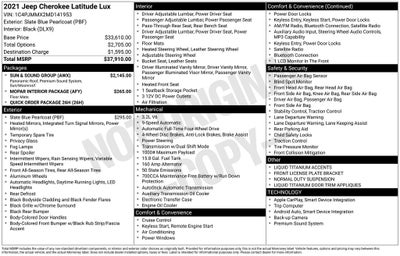 2021 Jeep Cherokee Latitude Lux