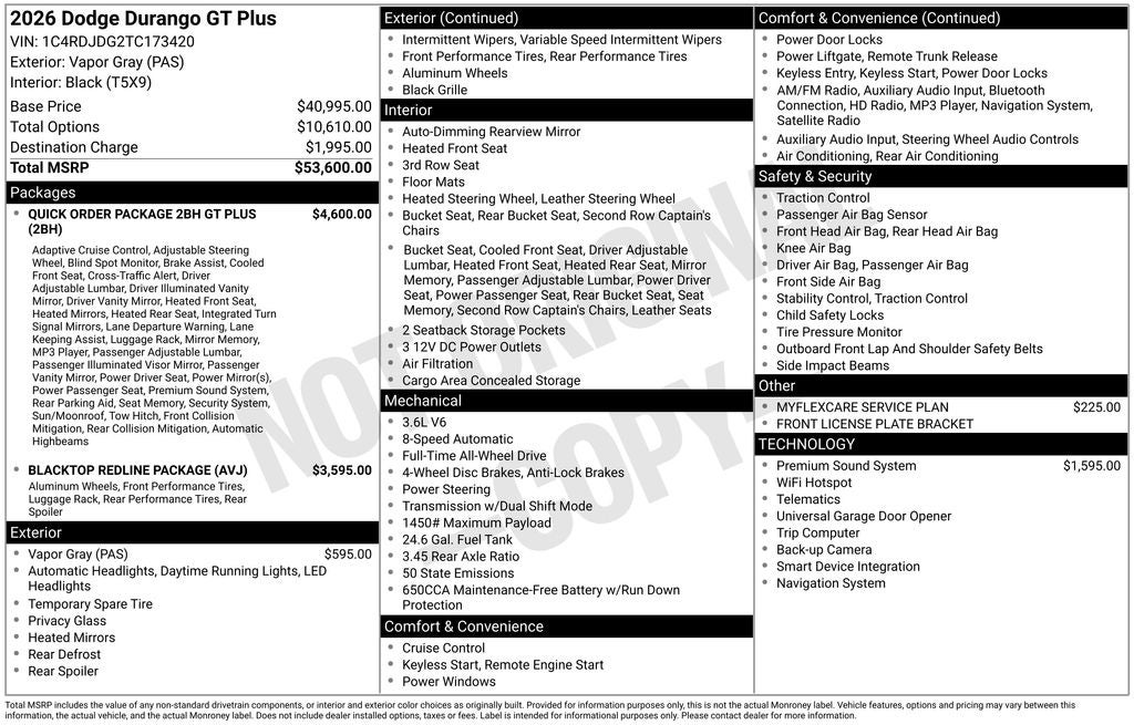 2026 Dodge Durango GT Plus