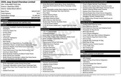 2026 Jeep Grand Cherokee Limited