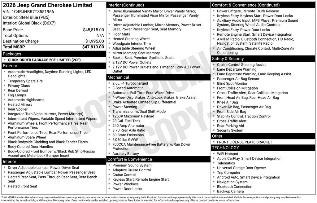 2026 Jeep Grand Cherokee Limited