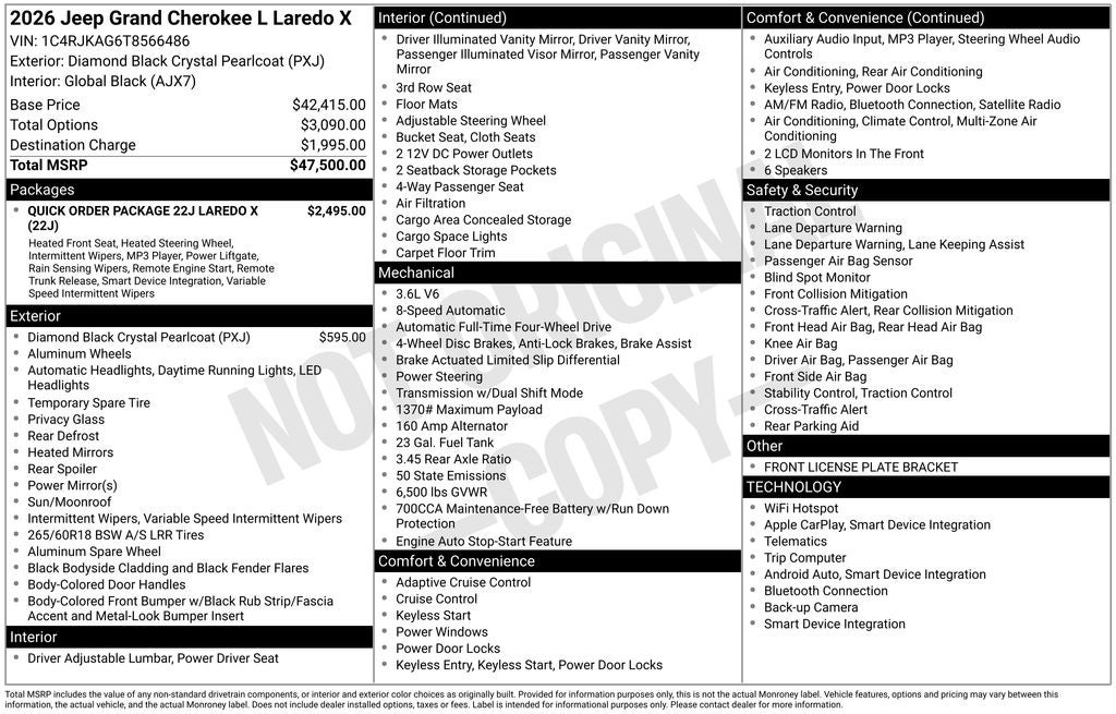 2026 Jeep Grand Cherokee L Laredo