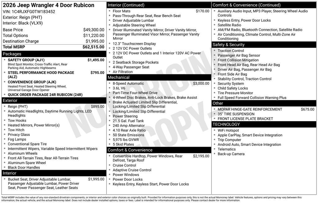 2026 Jeep Wrangler Rubicon