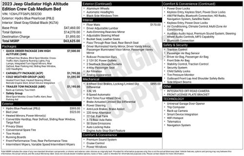 2023 Jeep Gladiator High Altitude