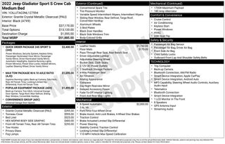 2022 Jeep Gladiator Sport