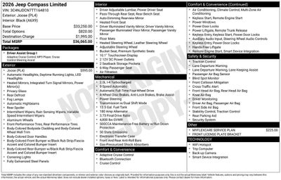 2026 Jeep Compass Limited