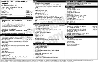 2026 RAM 3500 Limited