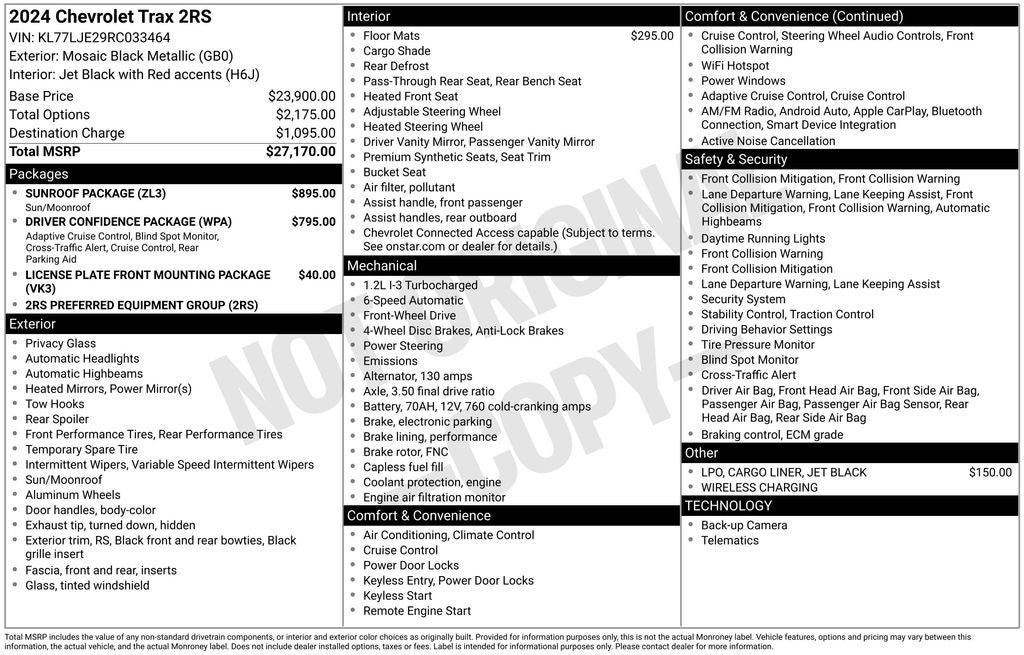 2024 Chevrolet Trax 2RS