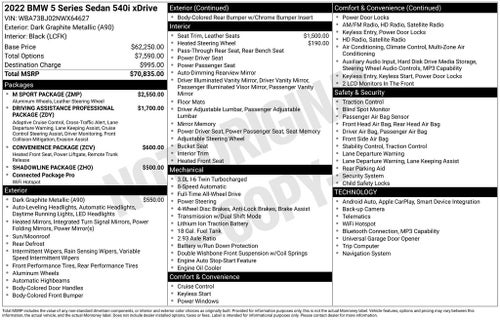 2022 BMW 5 Series 540i xDrive