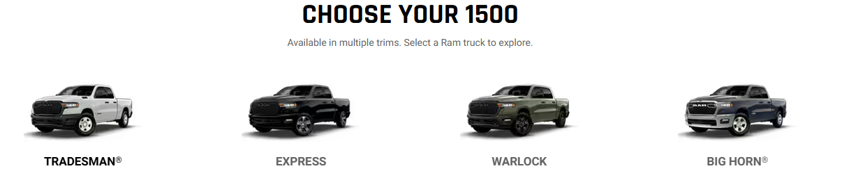 Ram 1500 models